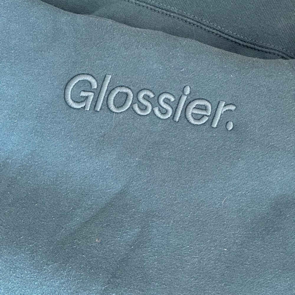 Glossier Teal Logo Sweatshirt